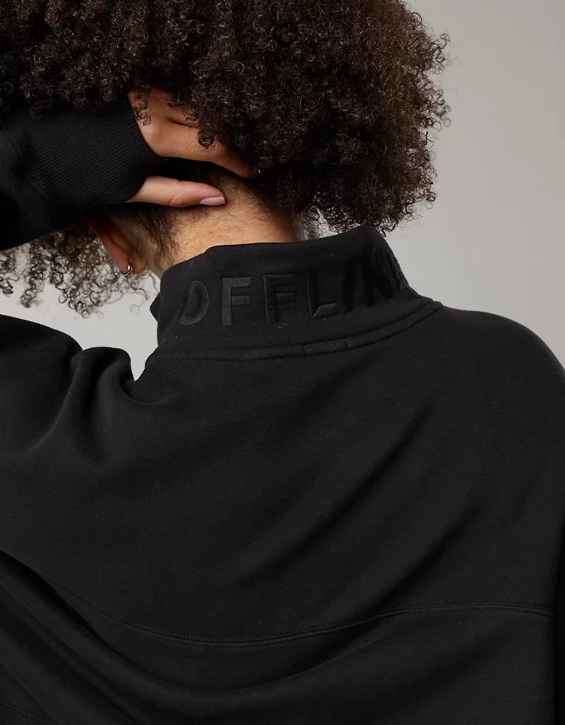 OFFLINE By Aerie Cloud Fleece Quarter Zip Sweatshirt
