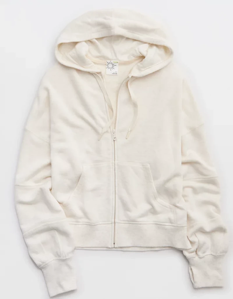 OFFLINE By Aerie Keep It 100 Terry Full Zip Hoodie