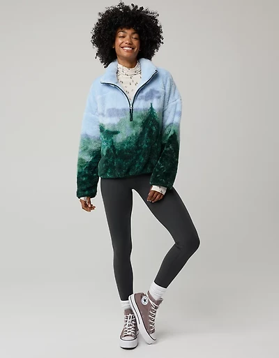 OFFLINE By Aerie Sherpa Quarter Zip Jacket