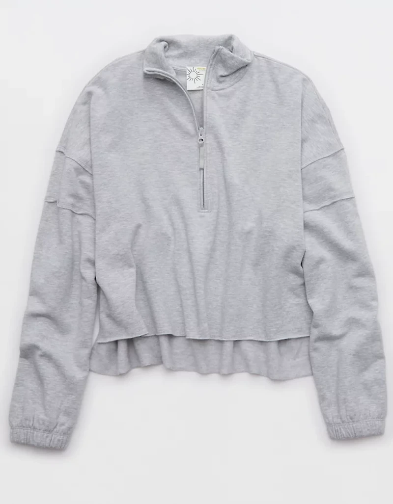 OFFLINE By Aerie OTT Seamed Quarter Zip Sweatshirt