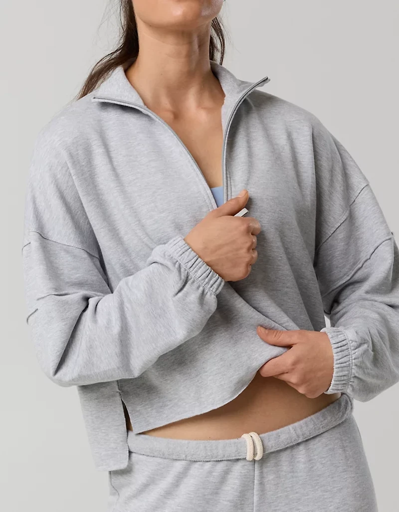 OFFLINE By Aerie OTT Seamed Quarter Zip Sweatshirt