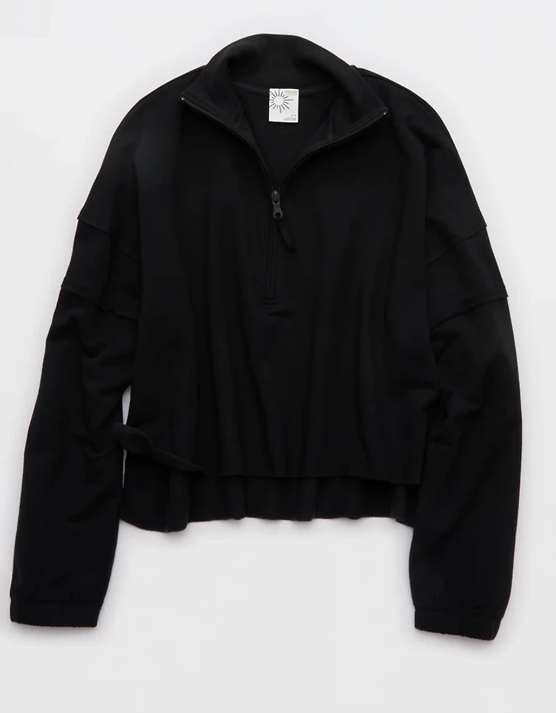 OFFLINE By Aerie OTT Seamed Quarter Zip Sweatshirt