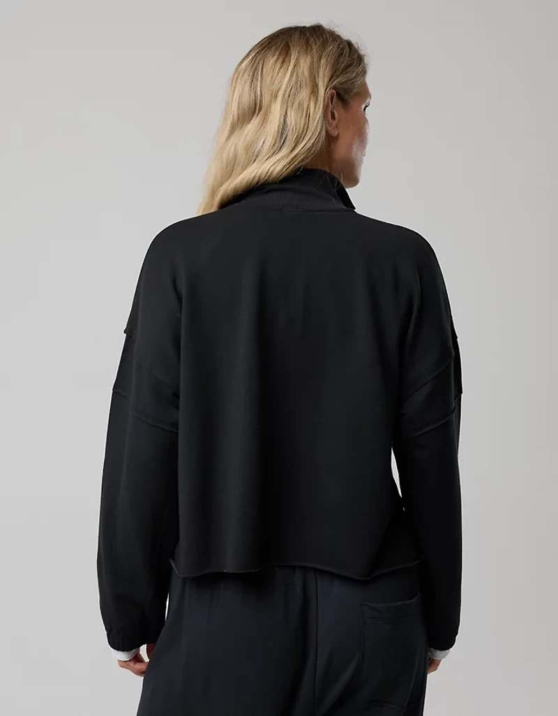 OFFLINE By Aerie OTT Seamed Quarter Zip Sweatshirt