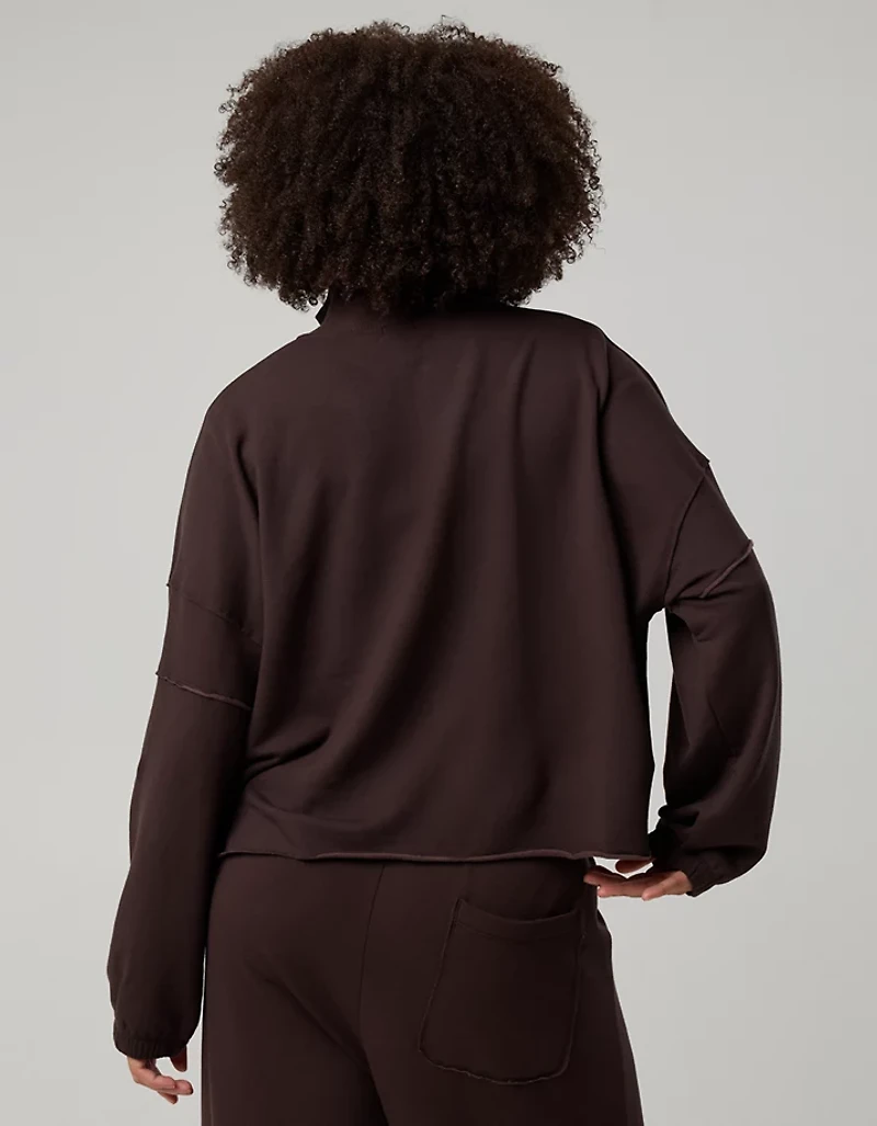 OFFLINE By Aerie OTT Seamed Quarter Zip Sweatshirt