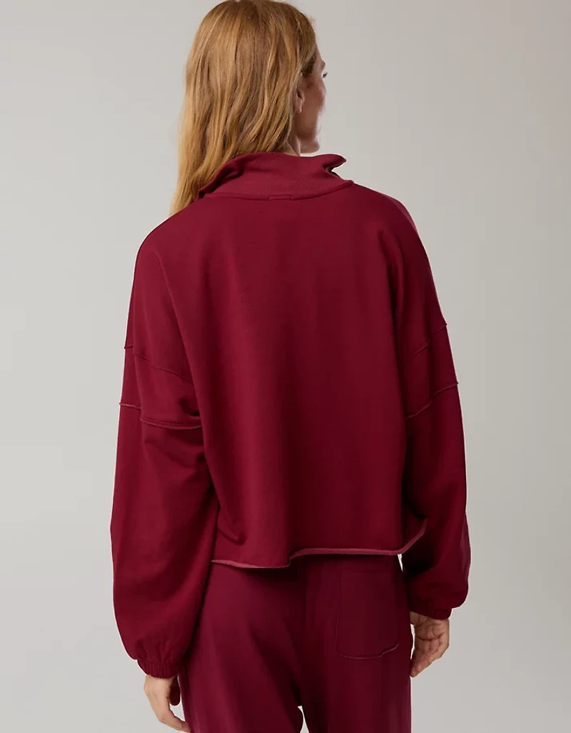 OFFLINE By Aerie OTT Seamed Quarter Zip Sweatshirt