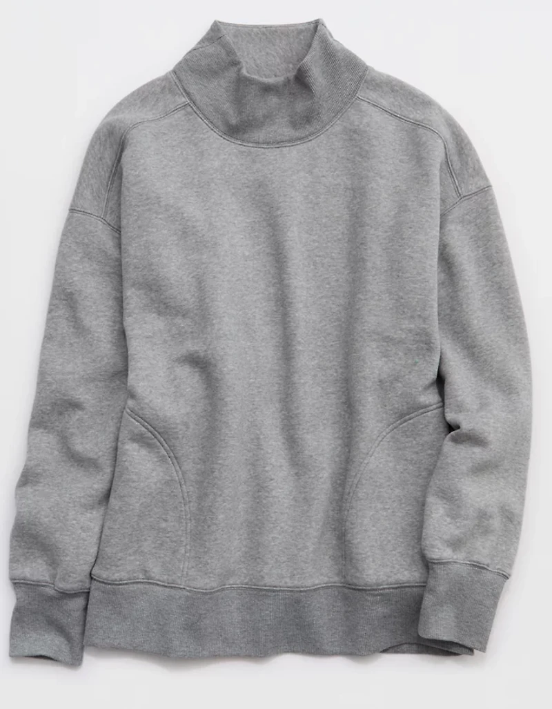 OFFLINE By Aerie Cloud Fleece Oversized Mockneck Sweatshirt
