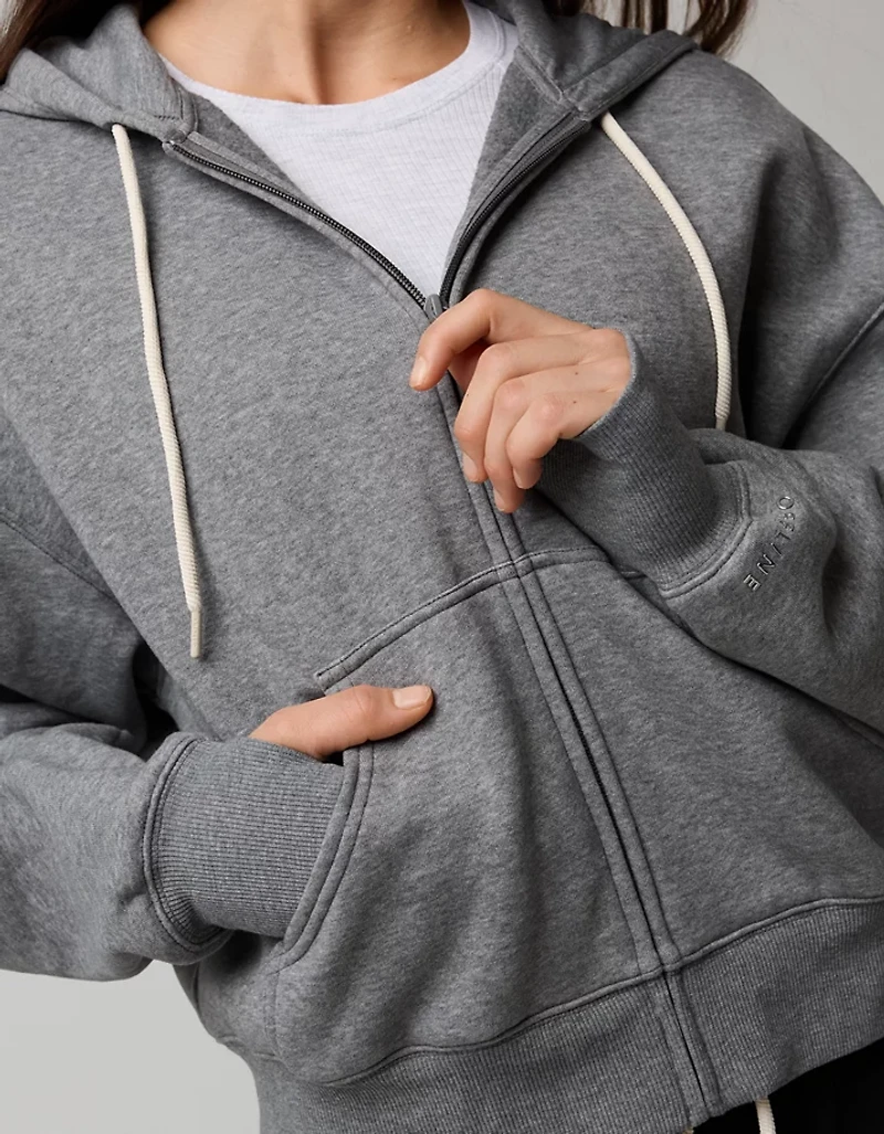 OFFLINE By Aerie Cloud Fleece Classic Full Zip Sweatshirt