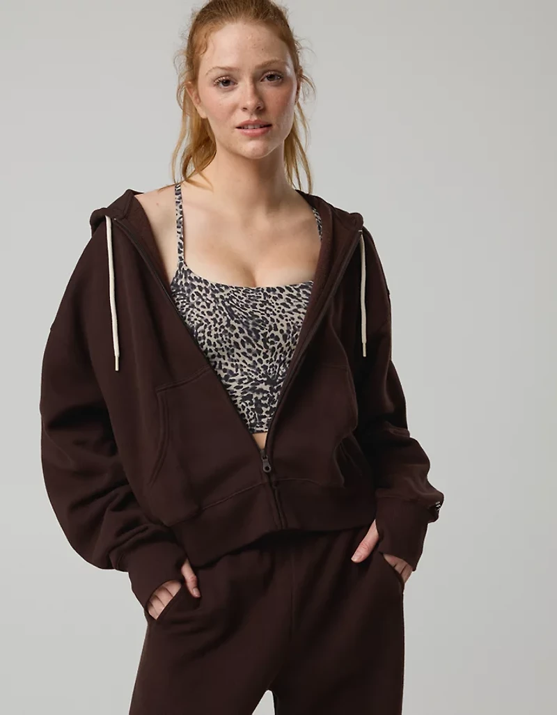 OFFLINE By Aerie Cloud Fleece Classic Full Zip Sweatshirt