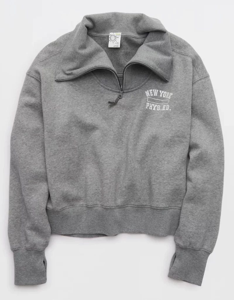OFFLINE By Aerie Cloud Fleece Quarter Zip Sweatshirt
