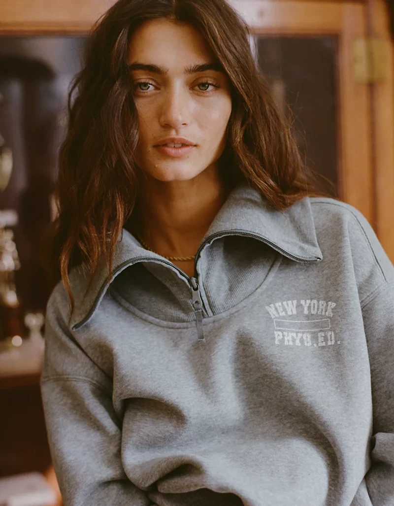 OFFLINE By Aerie Cloud Fleece Quarter Zip Sweatshirt