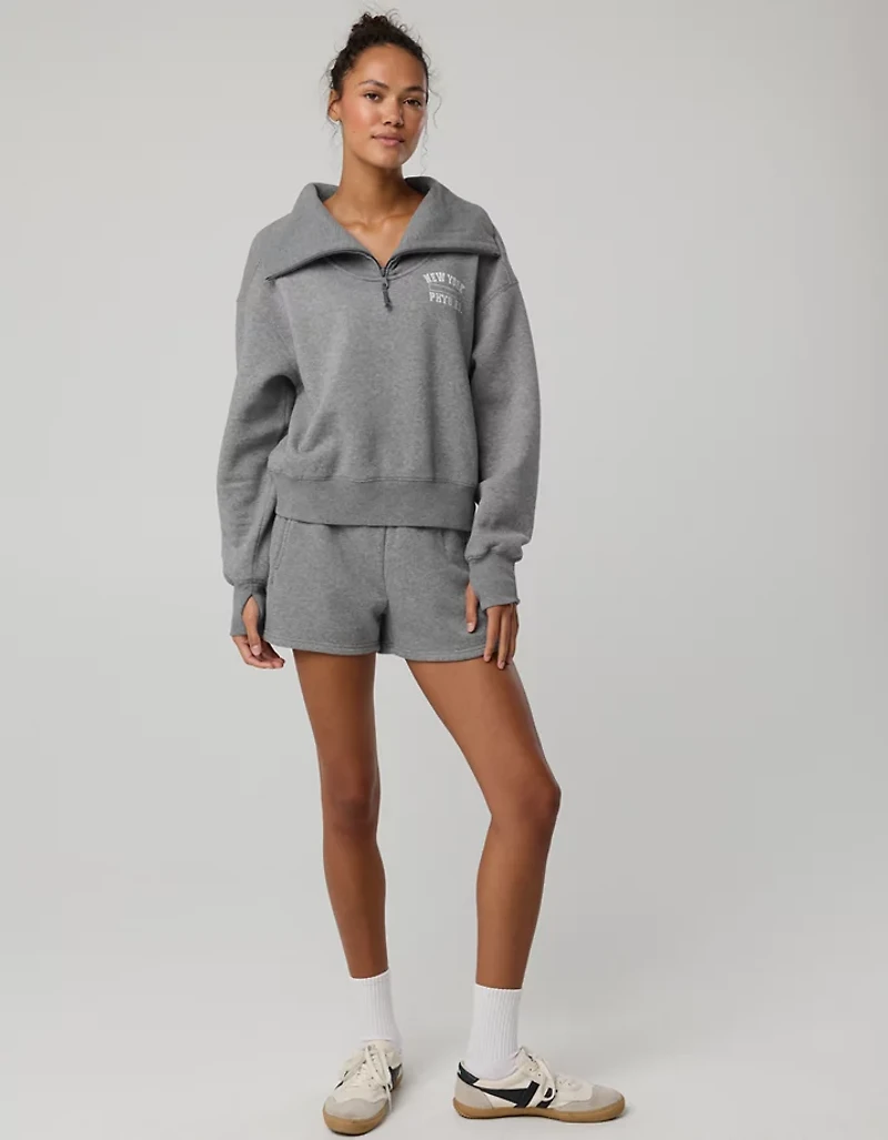 OFFLINE By Aerie Cloud Fleece Quarter Zip Sweatshirt