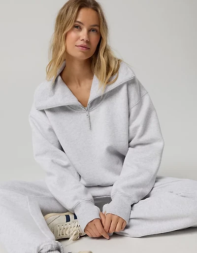 OFFLINE By Aerie Cloud Fleece Quarter Zip Sweatshirt