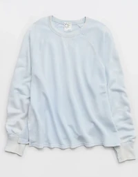 OFFLINE By Aerie Keep It 100 Terry Long Sleeve Crewneck