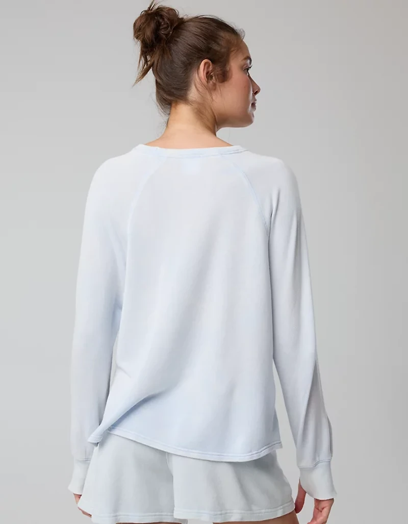 OFFLINE By Aerie Keep It 100 Terry Long Sleeve Crewneck