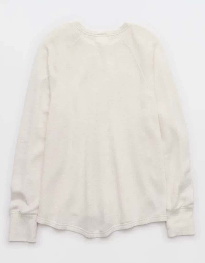 OFFLINE By Aerie Keep It 100 Terry Long Sleeve Crewneck