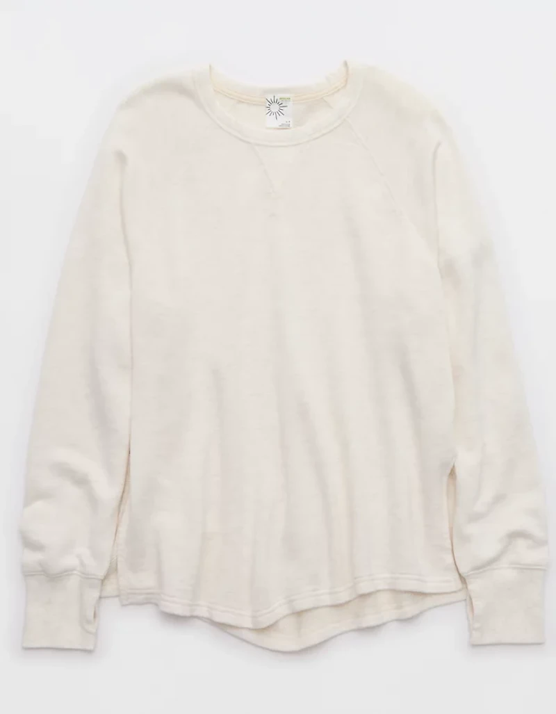 OFFLINE By Aerie Keep It 100 Terry Long Sleeve Crewneck
