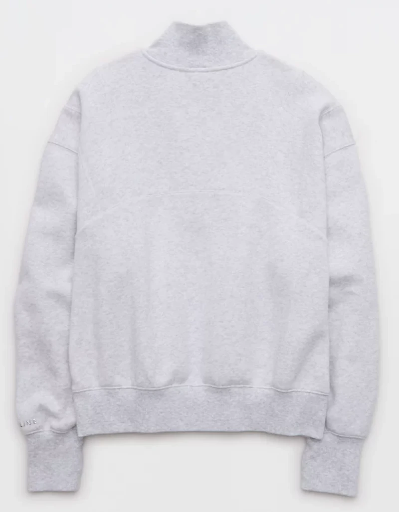 OFFLINE By Aerie Cloud Fleece Seamed Quarter Zip Sweatshirt