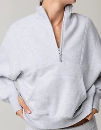 OFFLINE By Aerie Cloud Fleece Seamed Quarter Zip Sweatshirt