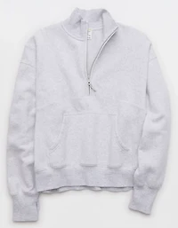 OFFLINE By Aerie Cloud Fleece Seamed Quarter Zip Sweatshirt