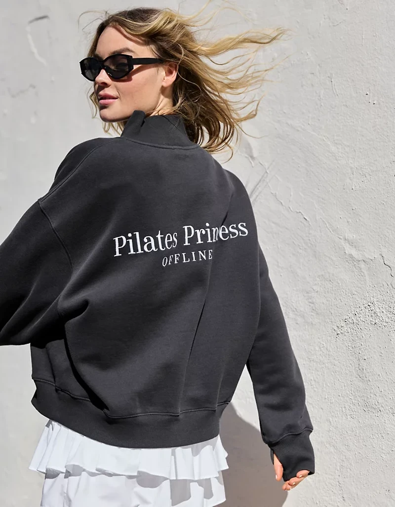 OFFLINE By Aerie Cloud Fleece Quarter Zip Sweatshirt
