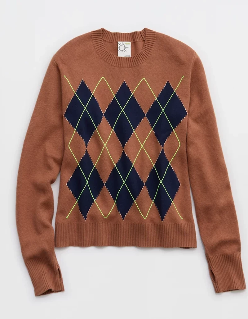 OFFLINE By Aerie Argyle Sweater
