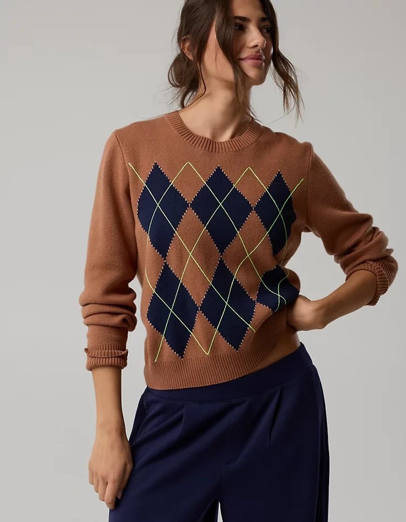 OFFLINE By Aerie Argyle Sweater