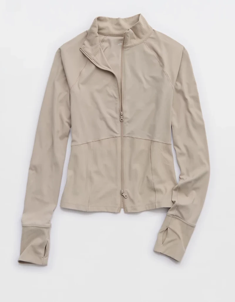 OFFLINE By Aerie Real Me Long Sleeve Mock Neck Full Zip