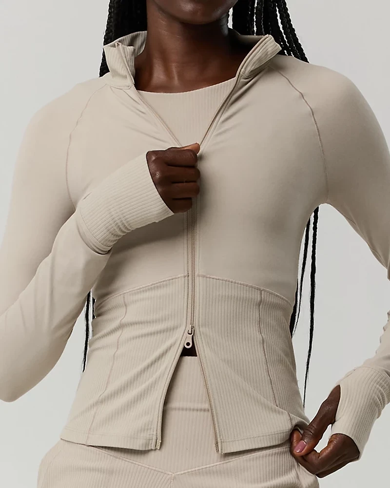 OFFLINE By Aerie Real Me Long Sleeve Mock Neck Full Zip