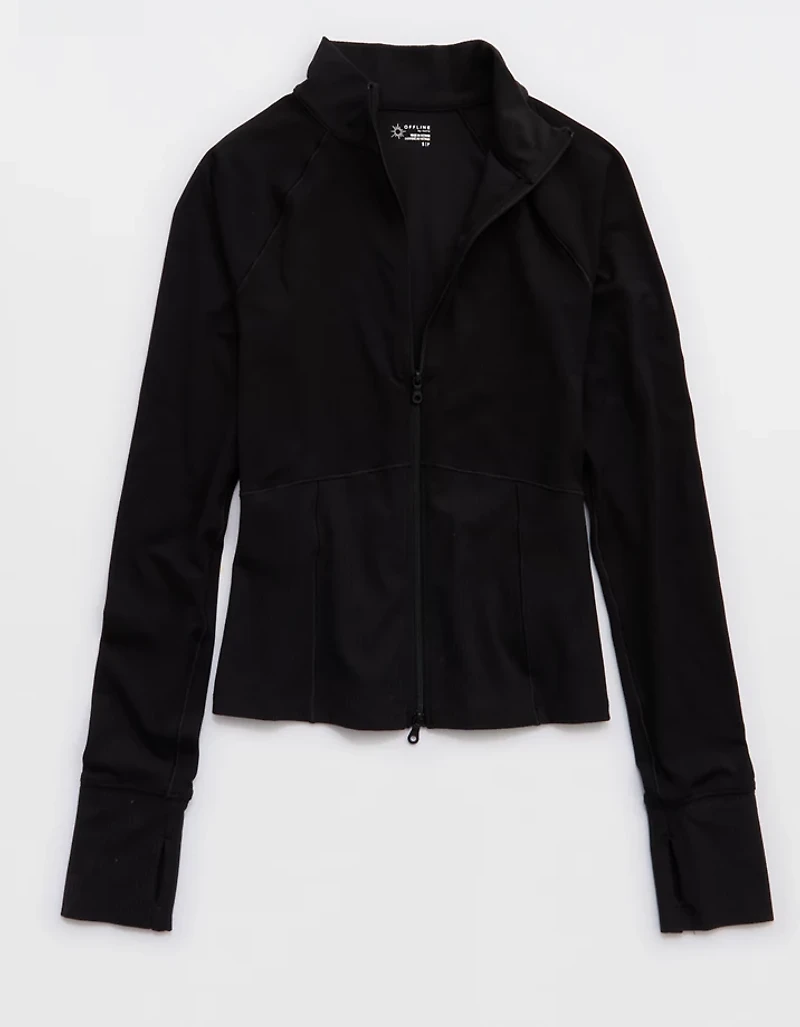 OFFLINE By Aerie Real Me Long Sleeve Mock Neck Full Zip