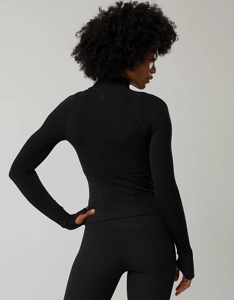 OFFLINE By Aerie Real Me Long Sleeve Mock Neck Full Zip