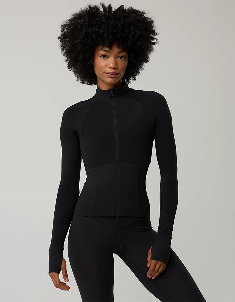 OFFLINE By Aerie Real Me Long Sleeve Mock Neck Full Zip