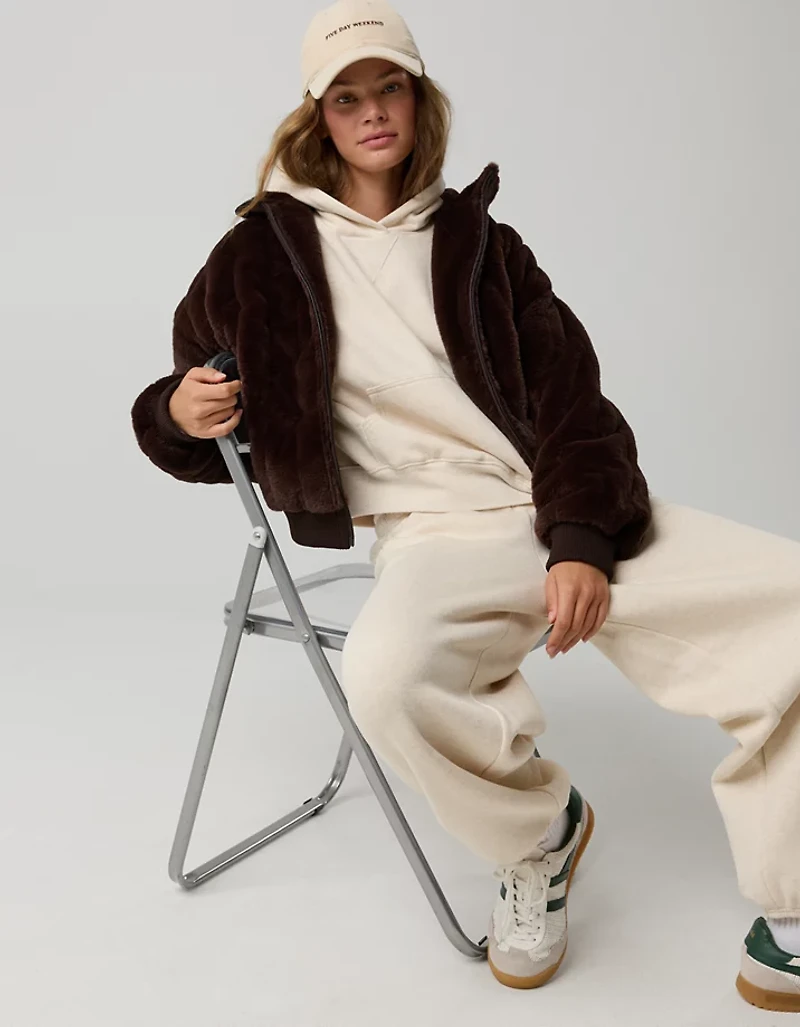 OFFLINE By Aerie Fur Full Zip Jacket