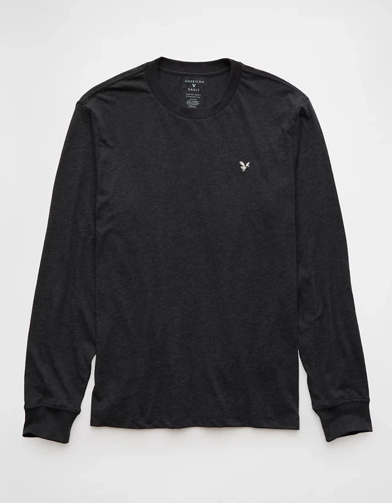 AE Standard Fit Long-Sleeve Lightweight Logo T-Shirt