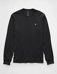 AE Standard Fit Long-Sleeve Lightweight Logo T-Shirt