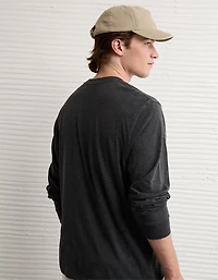 AE Standard Fit Long-Sleeve Lightweight Logo T-Shirt