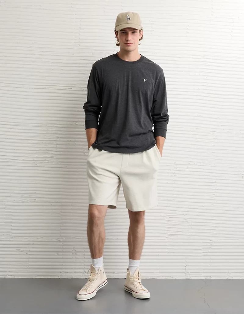 AE Standard Fit Long-Sleeve Lightweight Logo T-Shirt