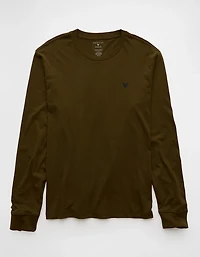 AE Standard Fit Long-Sleeve Lightweight Logo T-Shirt