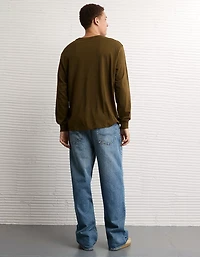AE Standard Fit Long-Sleeve Lightweight Logo T-Shirt