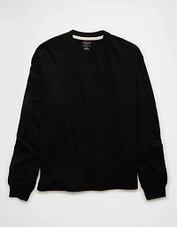AE Long-Sleeve Boxy Sueded Jersey T-Shirt