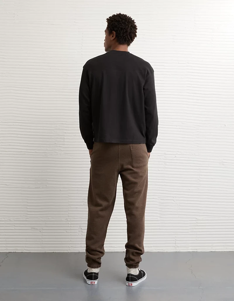 AE Long-Sleeve Boxy Sueded Jersey T-Shirt