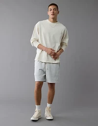 AE Long-Sleeve Boxy Sueded Jersey T-Shirt
