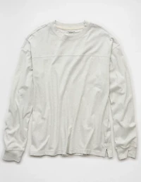 AE Long-Sleeve Boxy Sueded Jersey T-Shirt