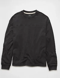 AE Long-Sleeve Boxy Sueded Jersey T-Shirt