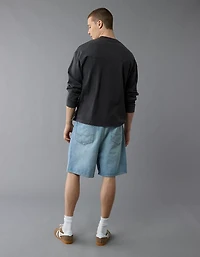 AE Long-Sleeve Boxy Sueded Jersey T-Shirt