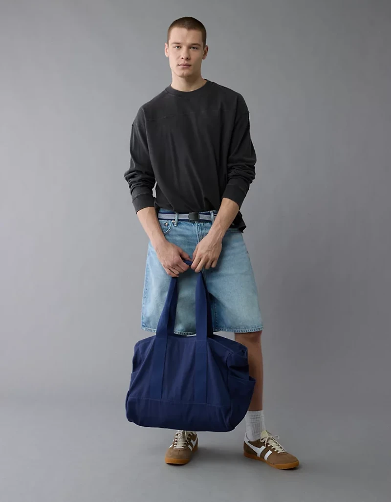 AE Long-Sleeve Boxy Sueded Jersey T-Shirt