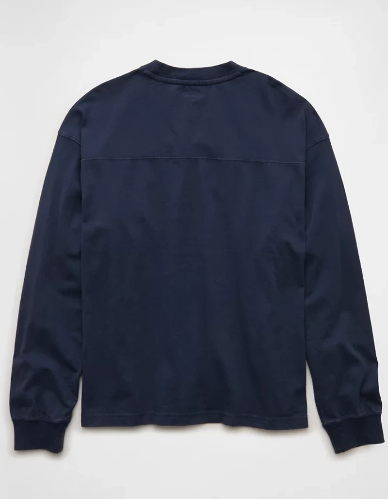 T-shirt droit à manches longues suédé AE