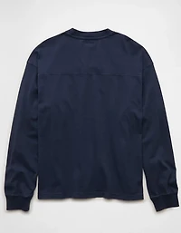 T-shirt droit à manches longues suédé AE