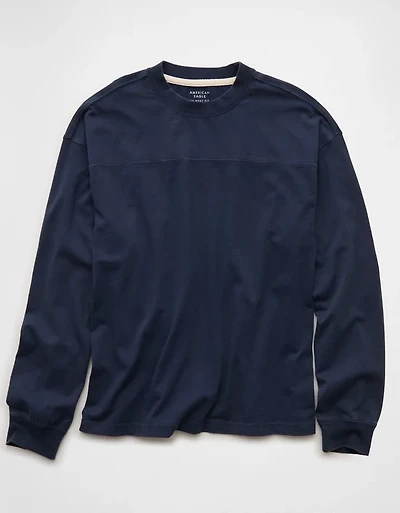 T-shirt droit à manches longues suédé AE