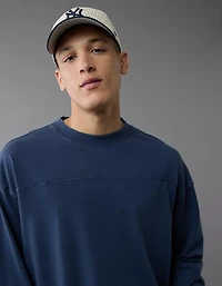 AE Long-Sleeve Boxy Sueded Jersey T-Shirt