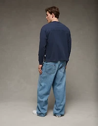 AE Long-Sleeve Boxy Sueded Jersey T-Shirt